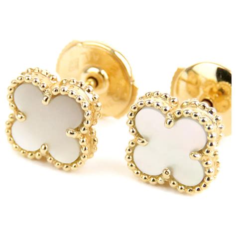 replica van cleef and arpels alhambra earrings|van cleef alhambra earrings price.